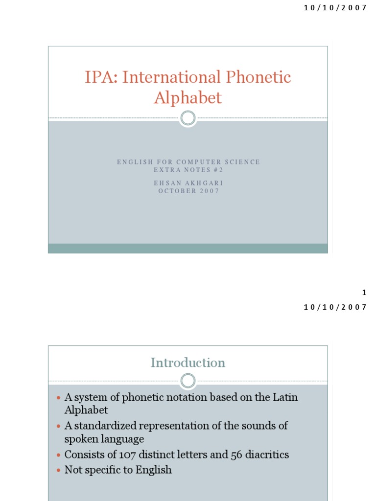 IPA Guide for American English Pronunciation | PDF | Human Voice ...