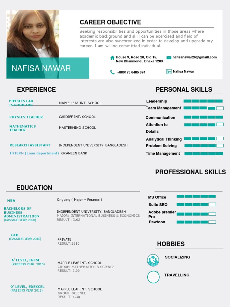 Nafisa Nawar: Career Objective | PDF
