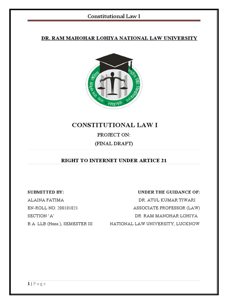 Constitutional Law I PDF Obscenity Defamation