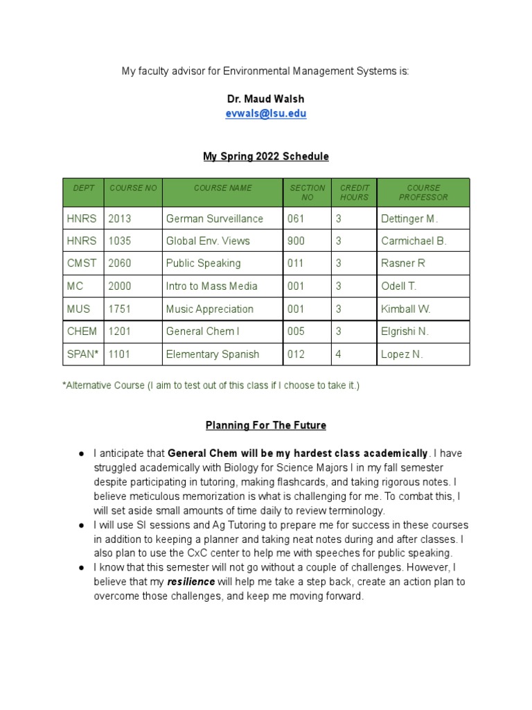 Coure Schedule PDP 2022 Spring 1 | PDF