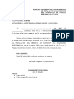 AUTORIZACIÓN PARA INSTALACIÓN DE SUMINISTRO DE ENERGÍA ELÉCTRICA ENEL MUNICIPÁLDIAD SR Donato