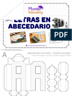 Alfabeto papel 3D tutorial