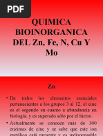 QUIMICA BIOINORGANICA DEL ZN, Fe, N