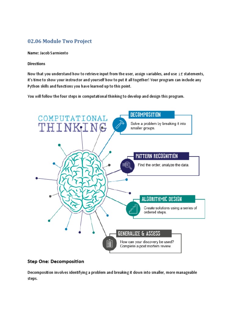 02.06 Module Two Project: Name: Jacob Sarmiento Directions | PDF ...