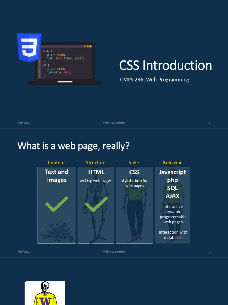 CSS Introduction: CMPS 246: Web Programming | PDF | World Wide Web ...
