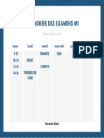 Calendrier Des Examens m1