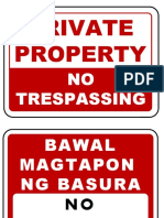 Private Property: NO Trespassing