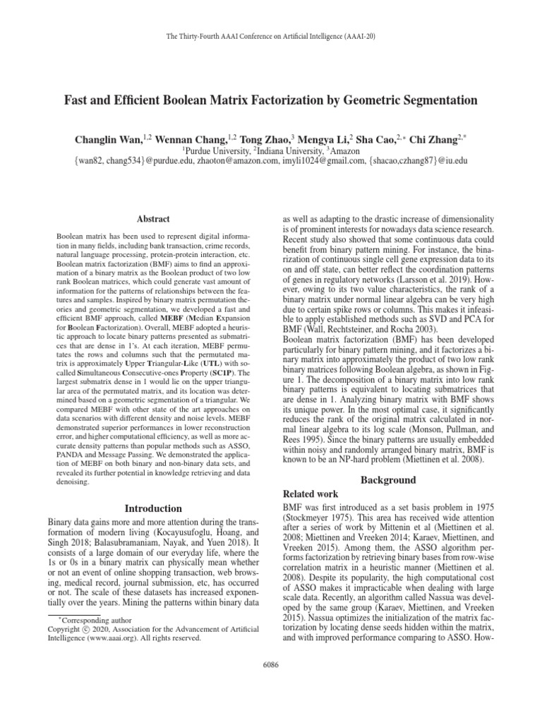 Fast and Efficient Boolean Matrix Factorization by Geometric ...