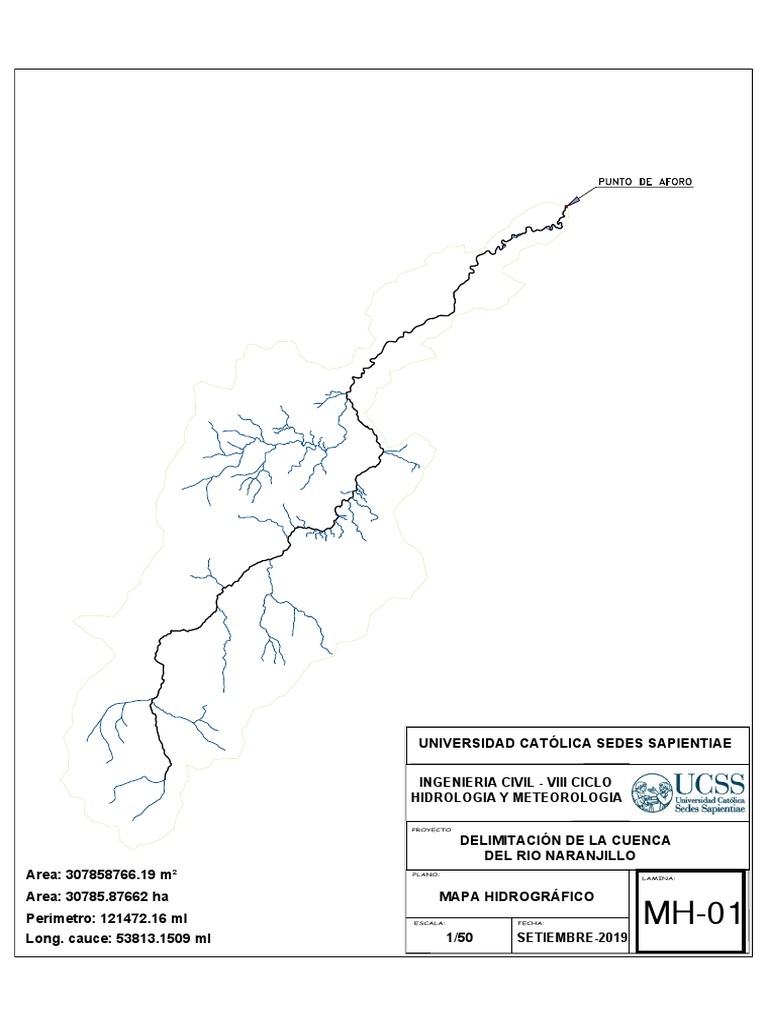 Cuenca Del Rio Naranjillo - Area y Perimetro | PDF