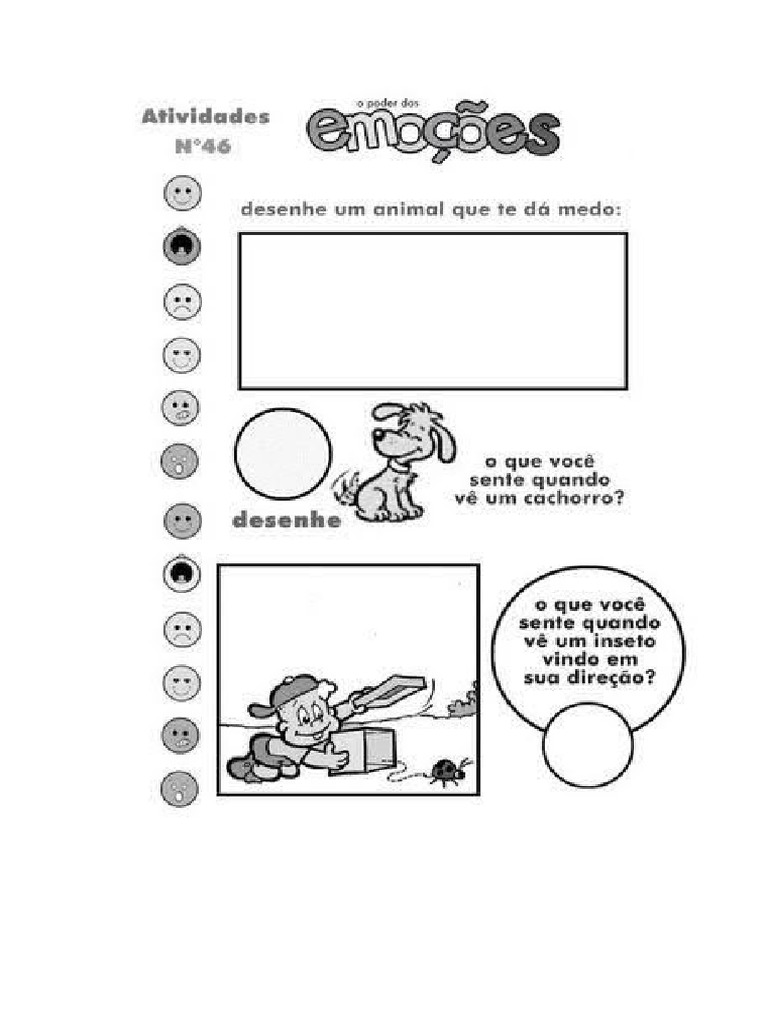Atividade Emocoes - Medo Infantil | PDF
