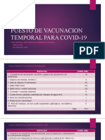 Puesto de Vacunacion Temporal para Covid-19 Camila López - Luis Fernando Tapia
