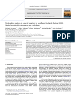 Derwent Et Al 2009 - Particulate Matter at A Rural Location in Southern England During 2006