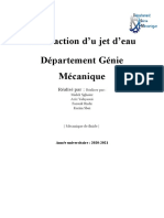 TP2: Action D'u Jet D'eau Département Génie Mécanique: Réalisé Par