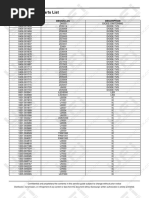 Electrical Part List