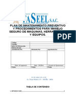 Manual de Plan Interno de Mantenimiento y Procedimientos - Faseel Sac