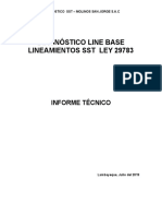 Diagnóstico Line Base Lineamientos SST Ley 29783 Molino San Jorge S.A.C