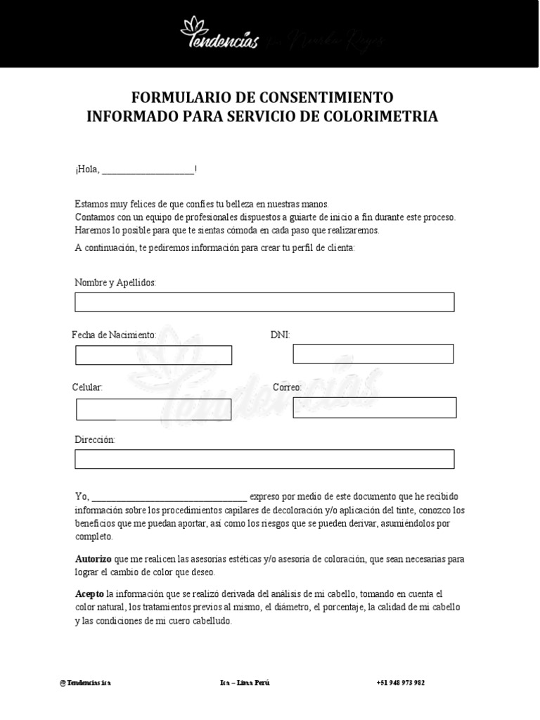 Formulario de consentimiento de tatuaje Plantilla de formulario | Jotform, image size:768x1024