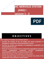 1st Year 4th Week PHYS lECTURE 33 34autonomic Nervous System I 2019 2010