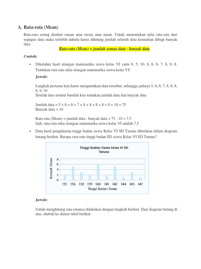 Mean, Median, Modus | PDF | Karier & Perkembangan | Metode & Bahan Ajar