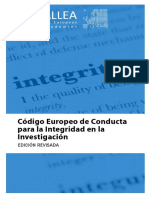 Codigo Europeo de Conducta para La Integridad en La Investigacion - Allea