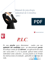 Manual de Psicología Industrial de Colombia (Pic)