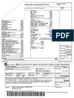 Recibo de pagamento de condomínio com detalhes de despesas e rateios