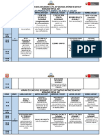 Guía Ix, Horario de La Tercera Semana