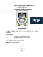 Monografia de La Calidad Del Medio Ambiente 5to A