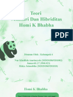 Ppt. Kelompok 6 Teori Mimikri Dan Hibriditas Homi K Bhabha