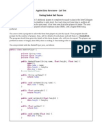 Applied Data Structures - Lab Test Finding Basket Ball Players