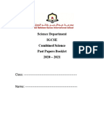IGCSE Combined Science Past Papers Booklet