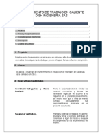 Procedimiento de trabajo en caliente