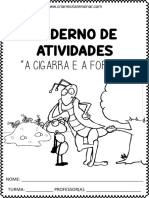 Caderno de Atividades Cigarra e a Formiga Interdisciplinar Imprimir