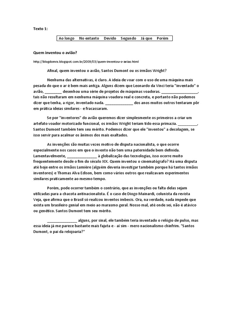 Paternidade da Invenção do Avião | PDF | Irmãos Wright | Aviação, image size:768x1024