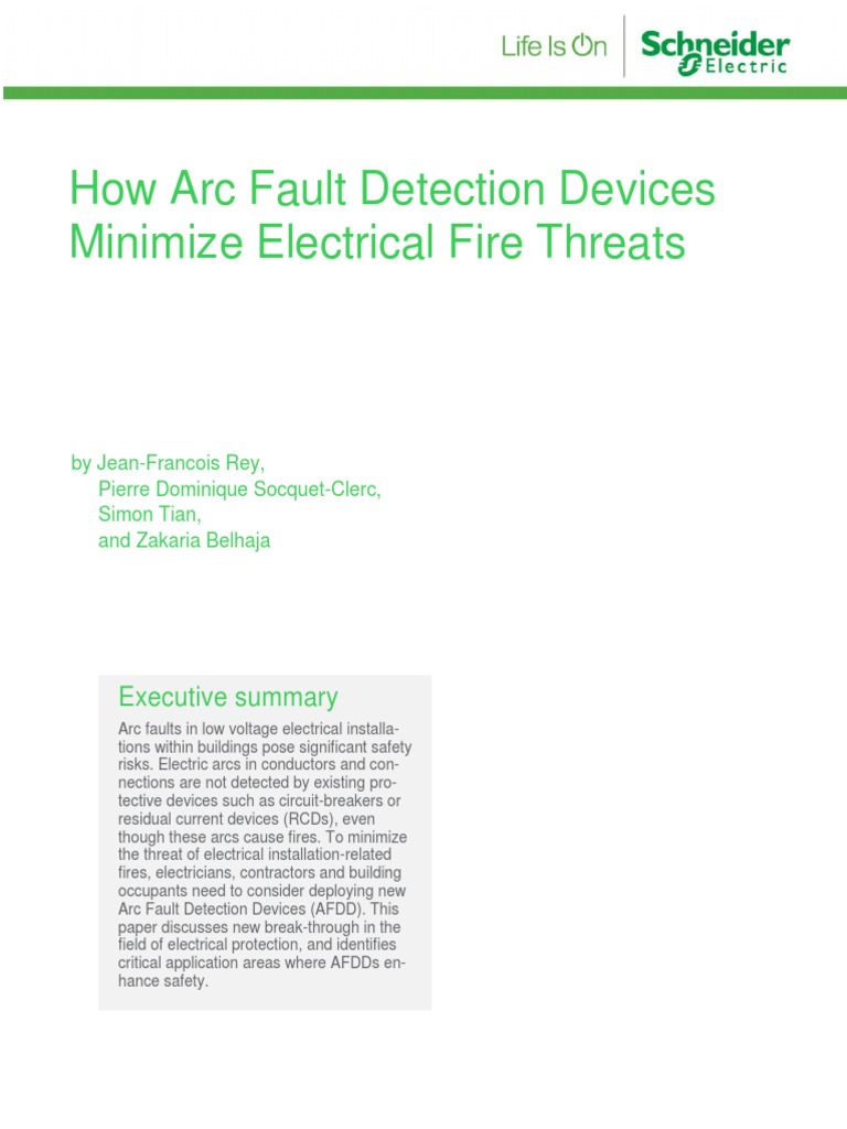 Arc Fault Detection Devices PDF Electric Arc Insulator (Electricity)
