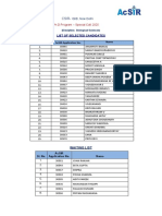 Csir-: PH.D Program - Special Call 2020