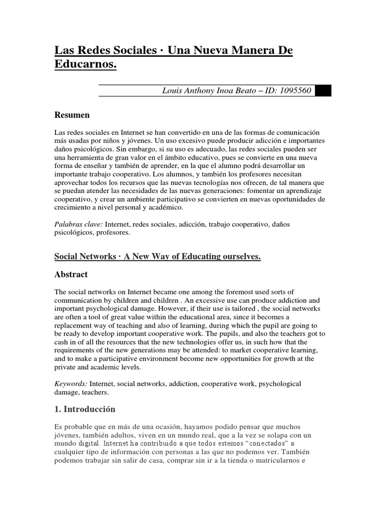 Redes Sociales: Educación y Desafíos | PDF | Servicio de redes sociales ...