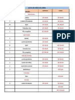 Lista de Mão de Obra Alex