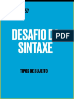 Tipos de sujeito: simples, composto, indeterminado e oração sem sujeito