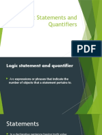 Logic Statements and Quantifiers