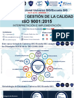 Curso Internacional Universo SIG - IsO 9001.2015 SGC - 001