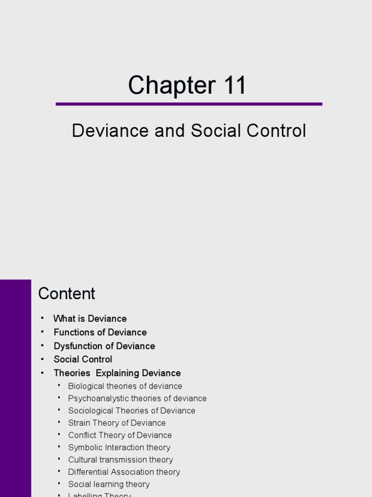 Understanding Deviance and Social Control | PDF | Deviance (Sociology) | Id