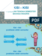 Kisi - Kisi: Penilaian Tengah Semester Bahasa Inggris