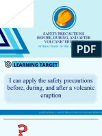 Earth Science: Safety Precautions Before, During, and After Volcanic Eruption