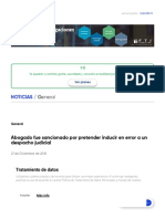 Abogado Fue Sancionado Por Pretender Inducir en Error A Un Despacho Judicial - Ámbito Jurídico