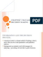 Chapter 7: Management Decision Making