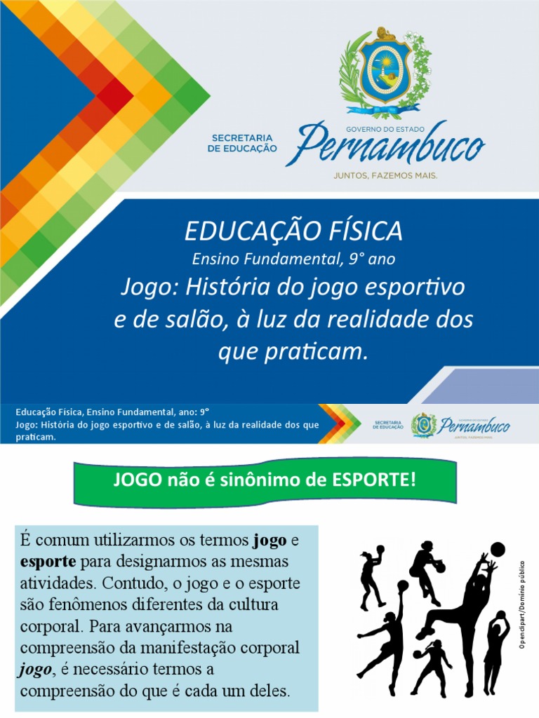 Linguagens, Códigos e suas Tecnologias – Educação Física Ensino  Fundamental, 8º Ano U Abordagem histórica dos jogos populares, de salão e  esportivos Participação: - ppt carregar