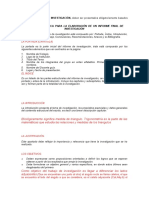 Guía para La La Presentación Del Trabajo de Investigación