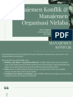 Manajemen Konflik & Manajemen Organisasi Nirlaba