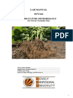 Lab Manual BTY164: Agriculture Microbiology